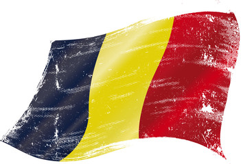 Belgian flag grunge - obrazy, fototapety, plakaty