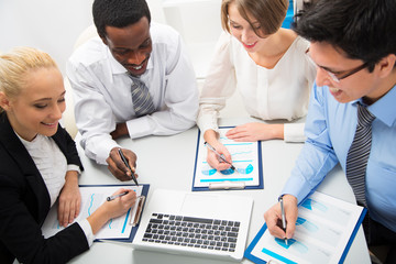 Fototapeta premium Business people working together.