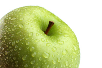 Fresh green apple, isolated on white