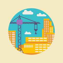 Obraz premium Cityscape background with buildings.