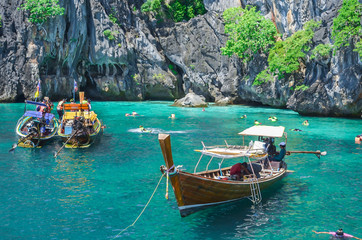 Long-tail boats in Andaman sea ,Thailand