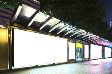 Billboard in bus stop