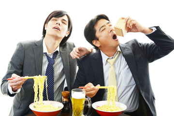 酔っぱらったビジネスマン