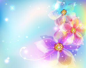 beautiful abstract background with flowers