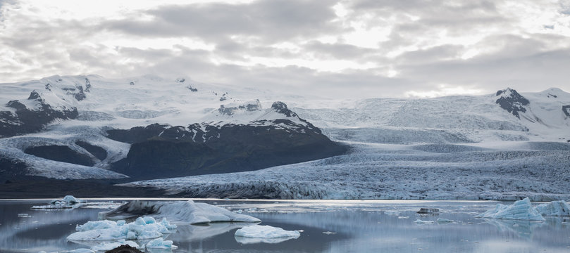 Glacier tonque and mountains