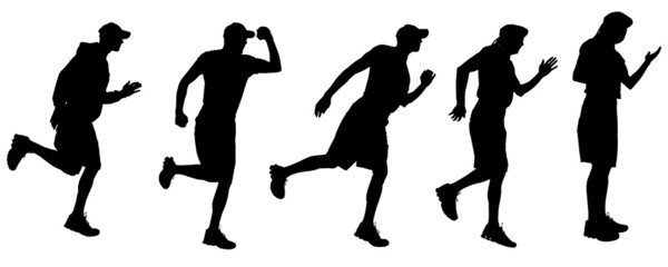 Vector silhouette of a man.