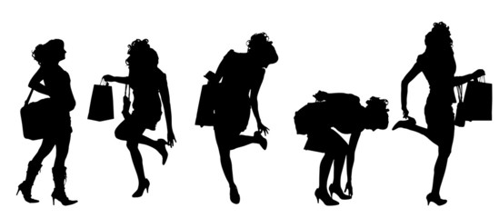 Vector silhouette of a woman.