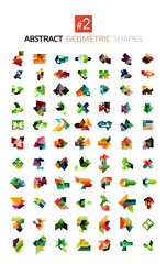 Fototapeta na wymiar Set of colorful abstract geometric shapes