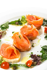 Gourmet smoked salmon appetizers
