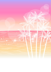 夕暮れのリゾート