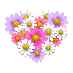 Flowers in the shape of heart