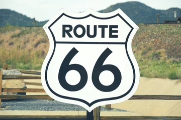 Crédence de cuisine en verre imprimé Route 66 Signe de la route 66