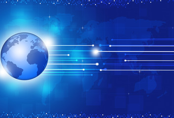 Obraz premium Abstract Global Connections Blue Background