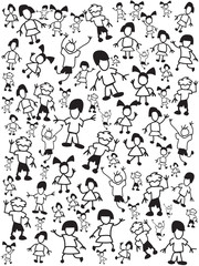 seamless doodle kids background