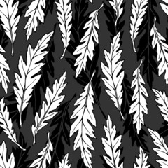 Monochrome foliage pattern
