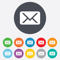 Mail icon. Envelope symbol. Message sign.