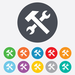Fototapeta premium Repair tool sign icon. Service symbol.