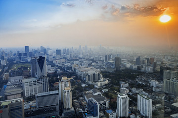 Sunset over Bangkok