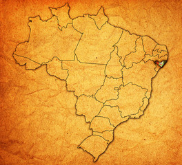 alagoas state on map of brazil