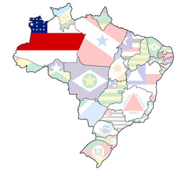 amazonas state on map of brazil