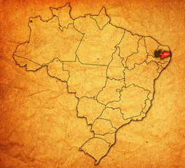 paraiba state on map of brazil