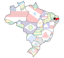 paraiba state on map of brazil