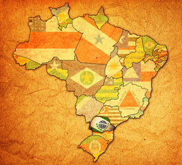 parana state on map of brazil