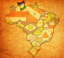 roraima state on map of brazil