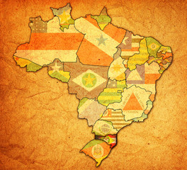 santa catarina state on map of brazil