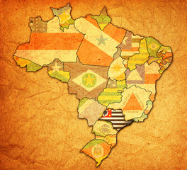 sao paulo state on map of brazil