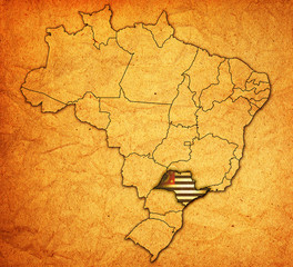 sao paulo state on map of brazil