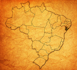 sergipe state on map of brazil
