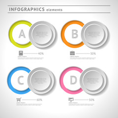 Business infographics elements. Circle design template