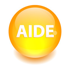 bouton internet aide icon orange