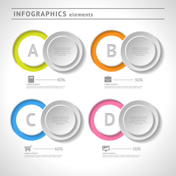 Business infographics elements. Circle design template