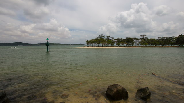 Singapore East Coast Beach with Clouds Time Lapse 1080p