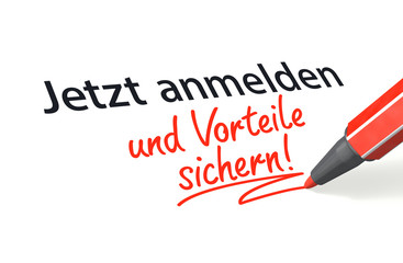 Jetzt anmelden und Vorteile sichern!