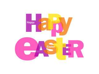 "HAPPY EASTER" Letter Collage (card icon symbol celebration)