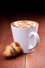 Cappuccino And Heart Cookies