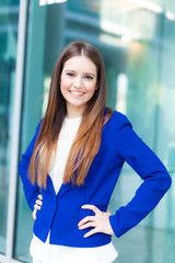 Fototapeta premium Smiling young woman portrait