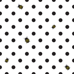 DOT BACKGROUND WITH BEETLE