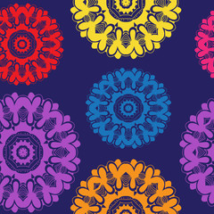 Ornamental seamless texture. Vector art