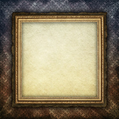 Template background - blank paper sheet in picture frame