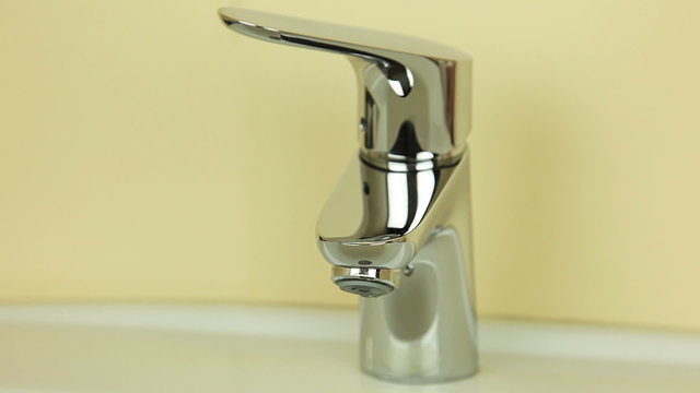 Faucet washbasin. Seamless looped