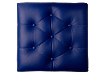 Six diamond padded blue leather board