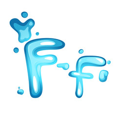 Alphabet water letter F