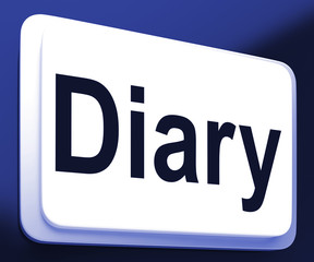 Diary Button Shows Online Planner Or Schedule