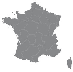 フランスの地図