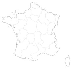フランスの地図
