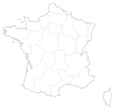 フランスの地図